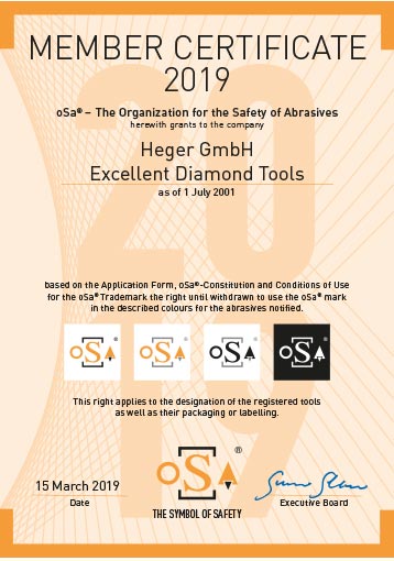 oSa Organisation for the Safety of Abrasives